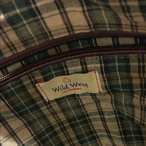 Wild West Los Angeles distressed Brown Leather Crossbody Bag purse - Picture 6 of 10